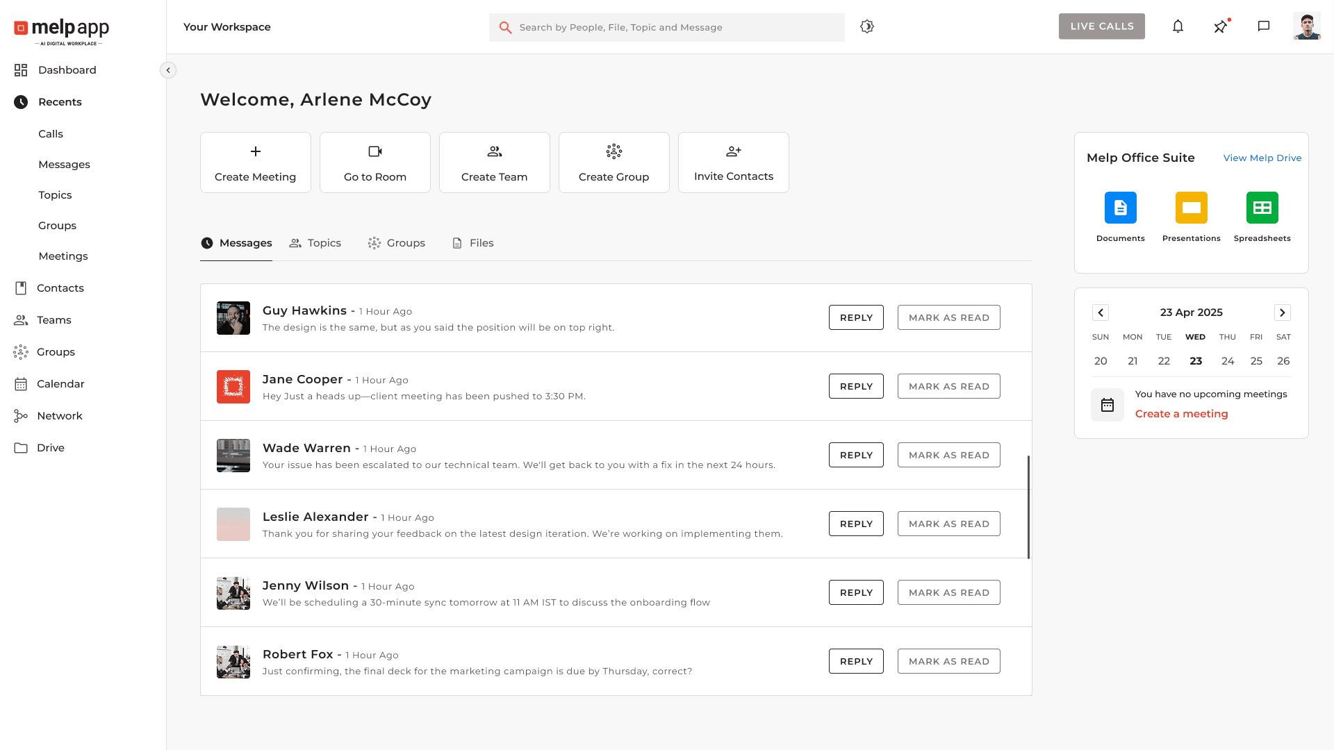 Melp App - Google Workspace Alternative