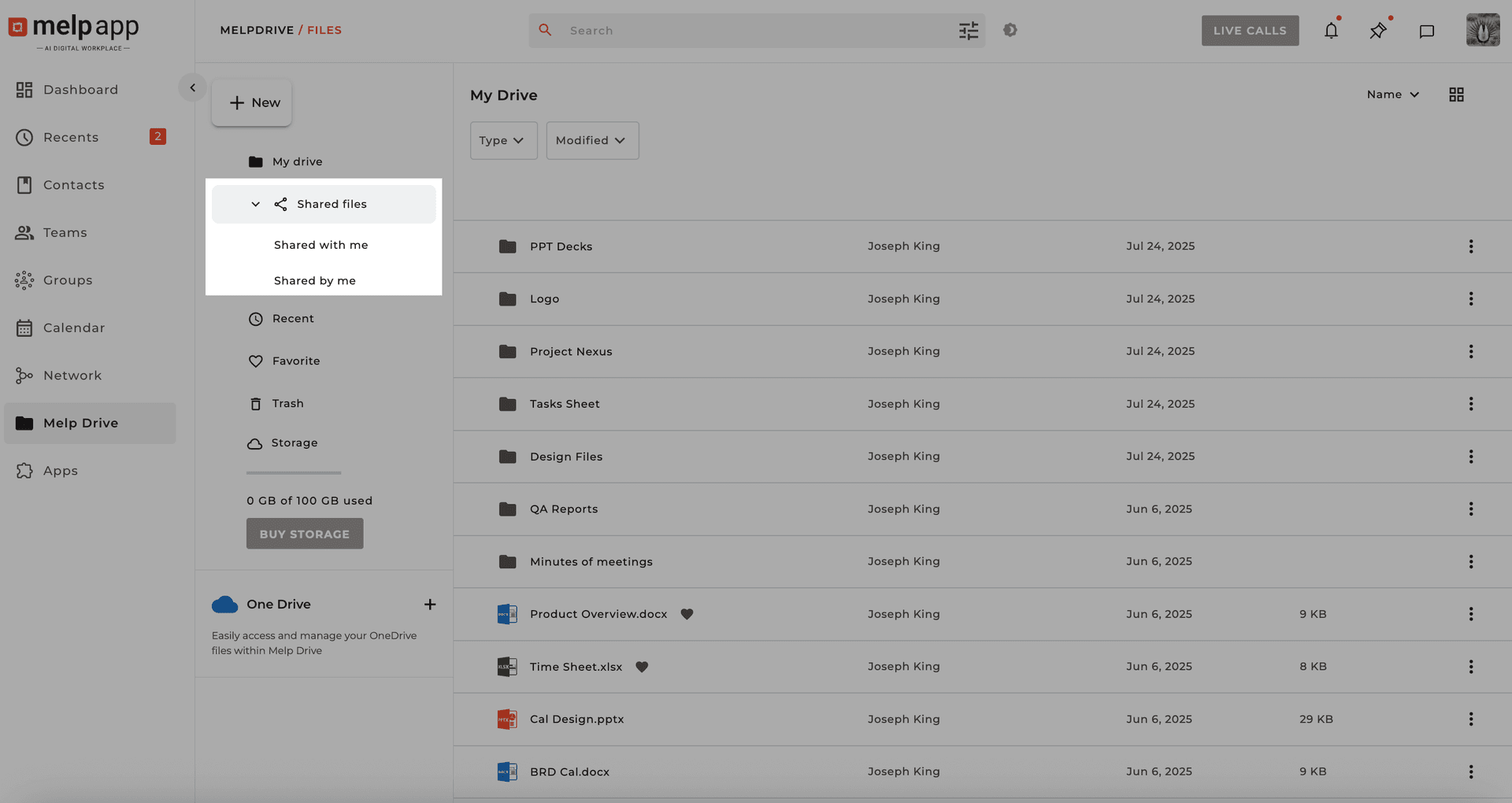 Shared files