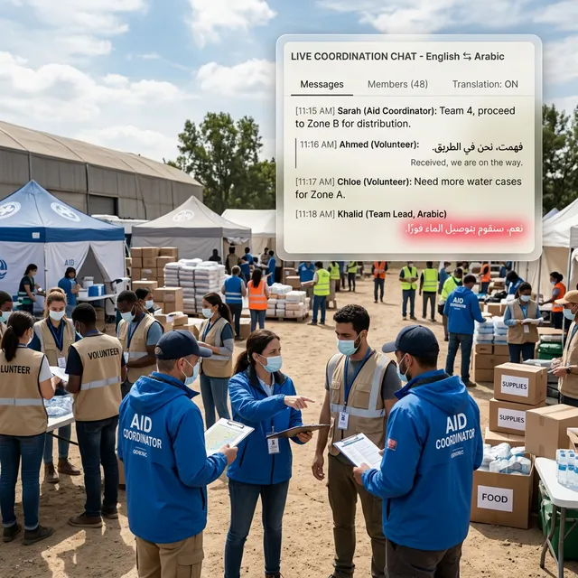 International aid organization coordinating volunteers globally